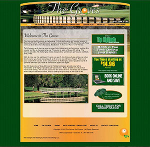 the groves golf course website design