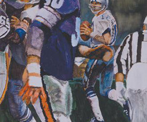 Roger Staubach watercolor