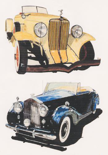 classic cars illustration