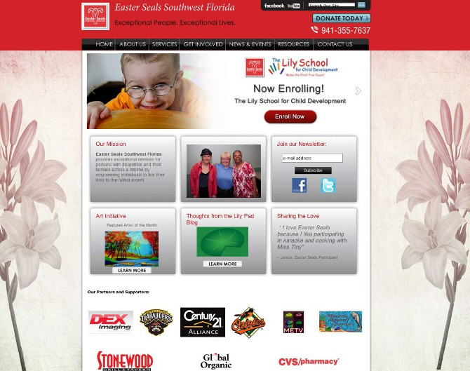 easter seals southwest florida web site design