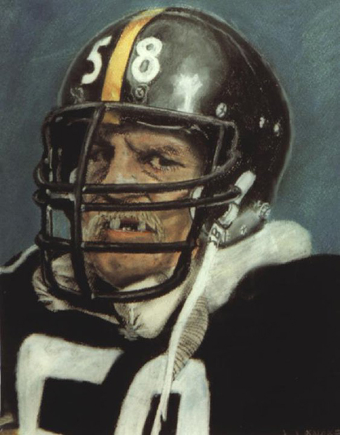 Jack Lambert pastel drawing