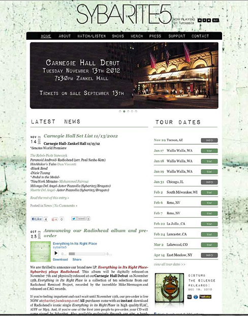 sybarite 5 web design